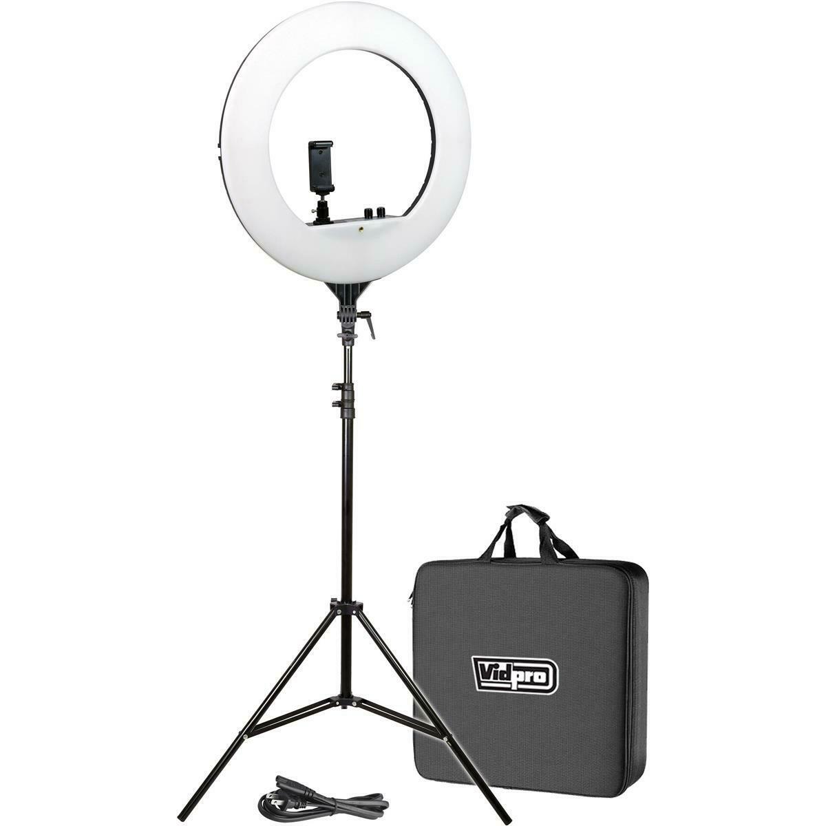 Vidpro RL-18 LED 18" Ring  Light Kit with Stand & Case